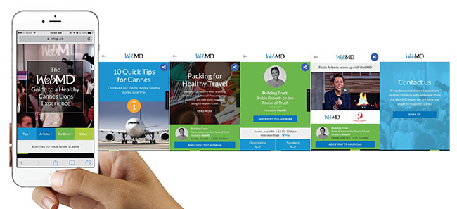 WebMD Cannes Experience App